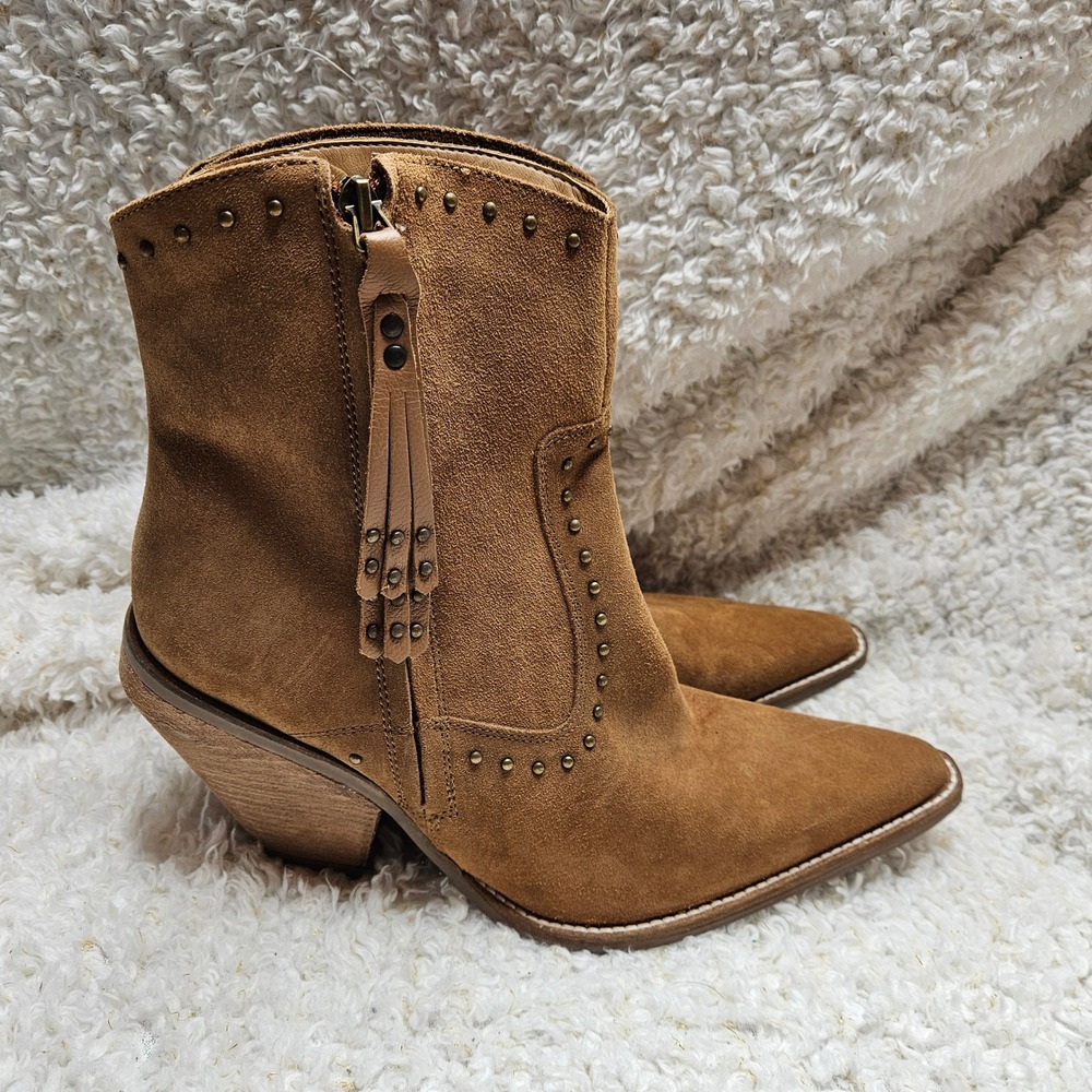 Dingo Classy N Sassy Suede Leather Western Ankle Booties sz 11 NWT